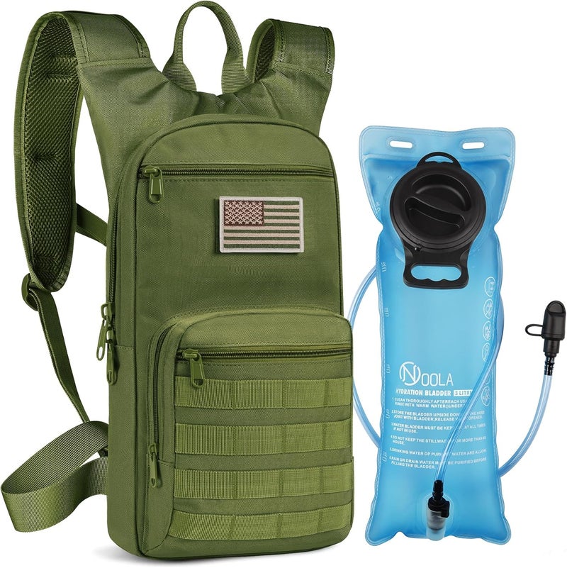 NOOLA 3L Hydration Backpack, Water Backpack with TPU Water Bladder, Tactical Hydration Pack for Men Women, Molle Water Backpack for Hiking, Biking, and Hunting - Image 1
